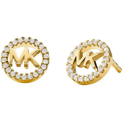 silk michael kors earring bag|Michael Kors stud earrings silver.